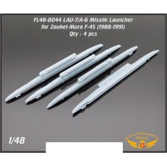 1/48 LAU-7/A-6 Missile Launcher 1988-1991 for Zoukei-Mura F-4S (4pcs)