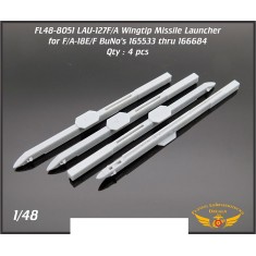1/48 LAU-127F/A Wingtip Launcher for Meng/Hasegawa F/A-18E/F Early (4pcs)