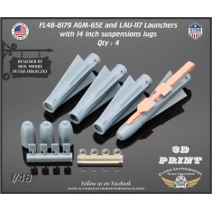 1/48 AGM-65E Maverick / LAU-117 with 14'' Suspension Lugs