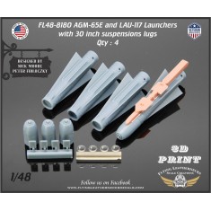 1/48 AGM-65E Maverick / LAU-117 with 30'' Suspension Lugs