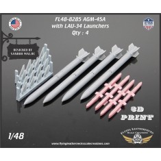 1/48 AGM-45A Shrike Missiles with LAU-34 Launchers (4 Sets)