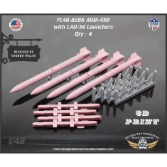 1/48 AGM-45B Shrike Missiles with LAU-34 Launchers (4 Sets)