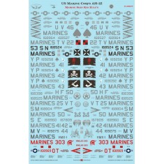 1/48 AH-1Z Marine Skid Kid Zulus Waterslide Decals
