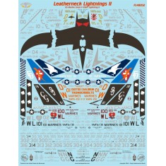 1/48 USMC F-35B/F-35C Leatherneck Lightnings II Decals for Tamiya Kits