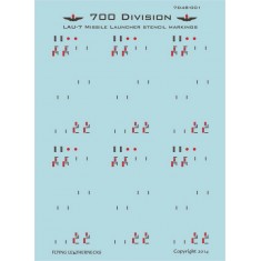 1/48 LAU-7 Missile Launcher Stencil Data Markings Decal