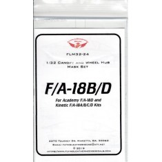 1/32 F/A-18B/D Canopy Wheel Mask for Academy/Kinetic kits