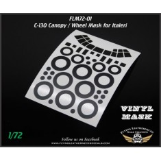 1/72 C-130 Canopy/Wheel Masks for Italeri kits
