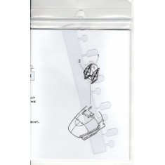 1/32 AV-8B Harrier HUD Glass (Clear Styrene) for Trumpeter kits