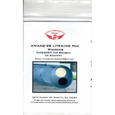 1/32 AN/AAQ-28 LITENING Pod Windows for Brassin/Academy kits