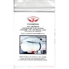 1/48 F/A-18 AN/AAS-38 FLIR Window (holographic vinyl) for Hasegawa/Kinetic F/A-18A/B/C/D kits