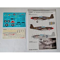 1/72 P-51 Mustang Nose Art Decal Part #1 with Stencils for Academy/Arma Hobby