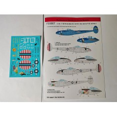 1/72 Lockheed P-38 Lightning Pin-Up Nose Art Decal Part III  (Stencils not included)