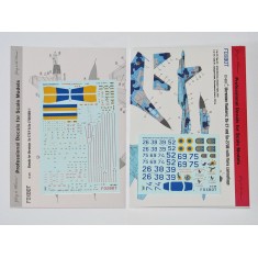 1/72 Ukrainian Su-27/UB with Flora Camouflage and Stencils Decal for Airfix