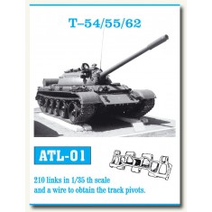 Metal Tracks for 1/35 Russian T-54/T-55/T-62 (210 links)