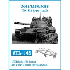 1/35 M48 /M60 /M88 T97E2 Type Metal Tracks (170 links)