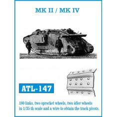 1/35 British MK II / MK IV Tank Metal Tracks (180 links)