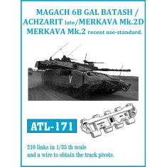 1/35 Metal Track links for GAL BATASH / ACHZARIT Late / MERKAVA Mk. 3D (210 links)