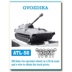 Metal Tracks for 1/35 Soviet Gvozdika Self-propelled Howitzer (260 links)