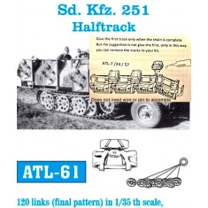 Metal Tracks for 1/35 German SdKfz.251 Half-track (120 links)