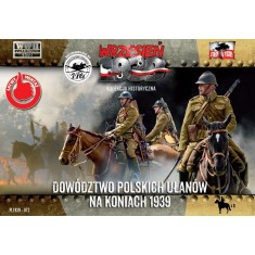 1/72 Polish Uhlans Command on Horseback (6 figures w/horses)