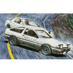 1/24 Toyota AE86 Treno 1600GT APEX Early Type Takumi Fujiwara with Acrylic Stand