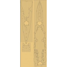 1/700 IJN Battleship Kongo Wooden Deck Sticker with Ship Name Plate