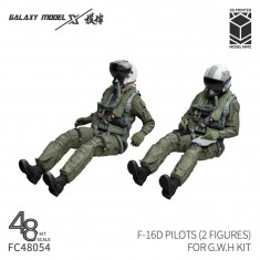1/48 F-16D Pilots (2 figures) for G.W.H Kit (3D Printed)