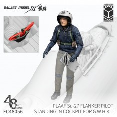 1/48 PLAAF Su-27 Flanker Pilot Standing in Cockpit for G.W.H Kit (3D Printed)