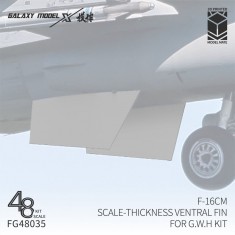 1/48 F-16CM Scale-thickness Ventral Fin for G.W.H Kit (3D Printed)