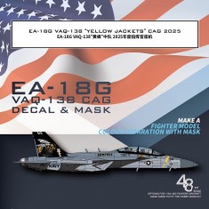 1/48 US Navy EA-18G VAQ-138 Yellow Jackets 2025 Decals for Hobby Boss 85814