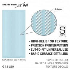 3D Raised Linear Non-skid Texture Decals - Size S