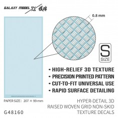 3D Raised Woven Grid Non-skid Texture Decals - Size S