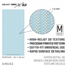 3D Raised Linear Non-skid Texture Decals - Size M