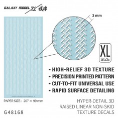 3D Raised Linear Non-skid Texture Decals - Size XL
