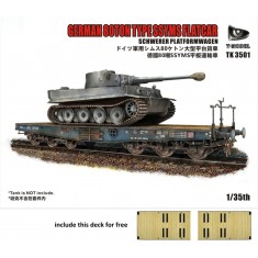 1/35 German 80ton Type SSYMS Platformwagen w/Wooden Deck