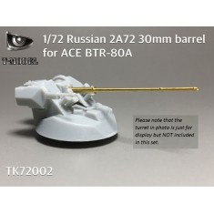 1/72 Russian/Soviet 2A72 30mm Metal Gun Barrel for BTR-80A & other Vehicles