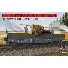 1/72 German 50T Type Ssys Schwerer Railway Gun w/ZVEZDA 88mm Flak 36/37