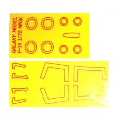 1/72 Grumman F-14 Tomcat Canopy & Wheel Flexible Mask for Hasegawa kits