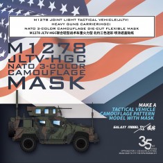 1/35 M1278 JLTV-HGC NATO 3-Colour Camouflage Mask for Rye Field Model RM5090