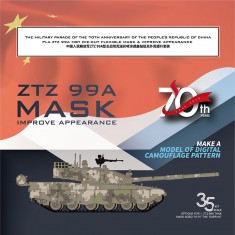 1/35 PLA ZTZ-99A Military Parade Mask for Tiger #4903
