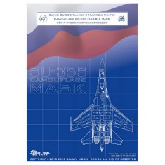 1/48 Sukhoi Su-35S Die-cut Mask for G.W.H kits