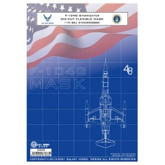1/48 F-104G Starfighter Mask for Ammo #8504 Kit