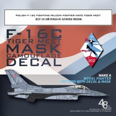 1/48 Polish F-16C Fighting Falcon NATO Tiger Meet Mask n Decals for Tamiya 61101
