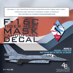 1/48 Tiger Meet 2021 Polish F-16C Fighting Falcon Camouflage Mask for Kinetic