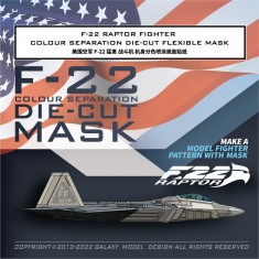 1/48 F-22 Raptor Fighter Colour Separation Mask for Hasegawa #52293 Kit