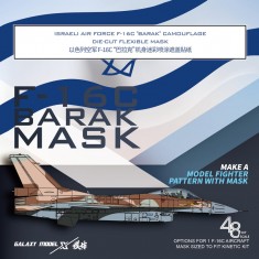 1/48 Israeli AF F-16C Barak Camouflage Mask for Kinetic #K48129 Kit