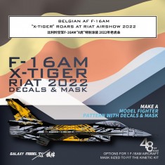 1/48 Belgian AF F-16AM X-Tiger RIAT Airshow 2022 Mask for Kinetic K48100