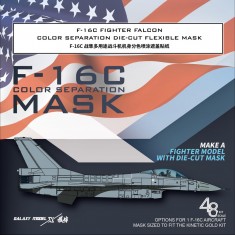 1/48 F-16C Fighting Falcon Colour Separation Mask for Kinetic Gold #K48102 Kit