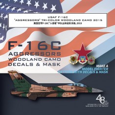1/48 USAF F-16C Aggressors Tri-Colour Woodland Camo Mask for Tamiya #61106 Kit