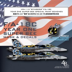 1/48 VFA-113 Stingers F/A-18C Super Bee Special Paint Scheme Mask for Kinetic